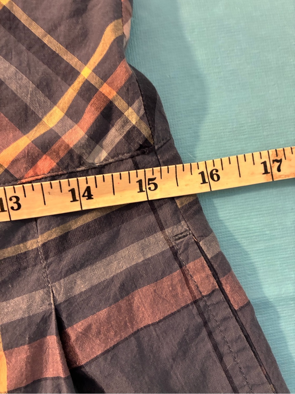Lux Plaid Tartan Cotton Dress Peter Pan Collar Size 8 - Picture 7 of 7